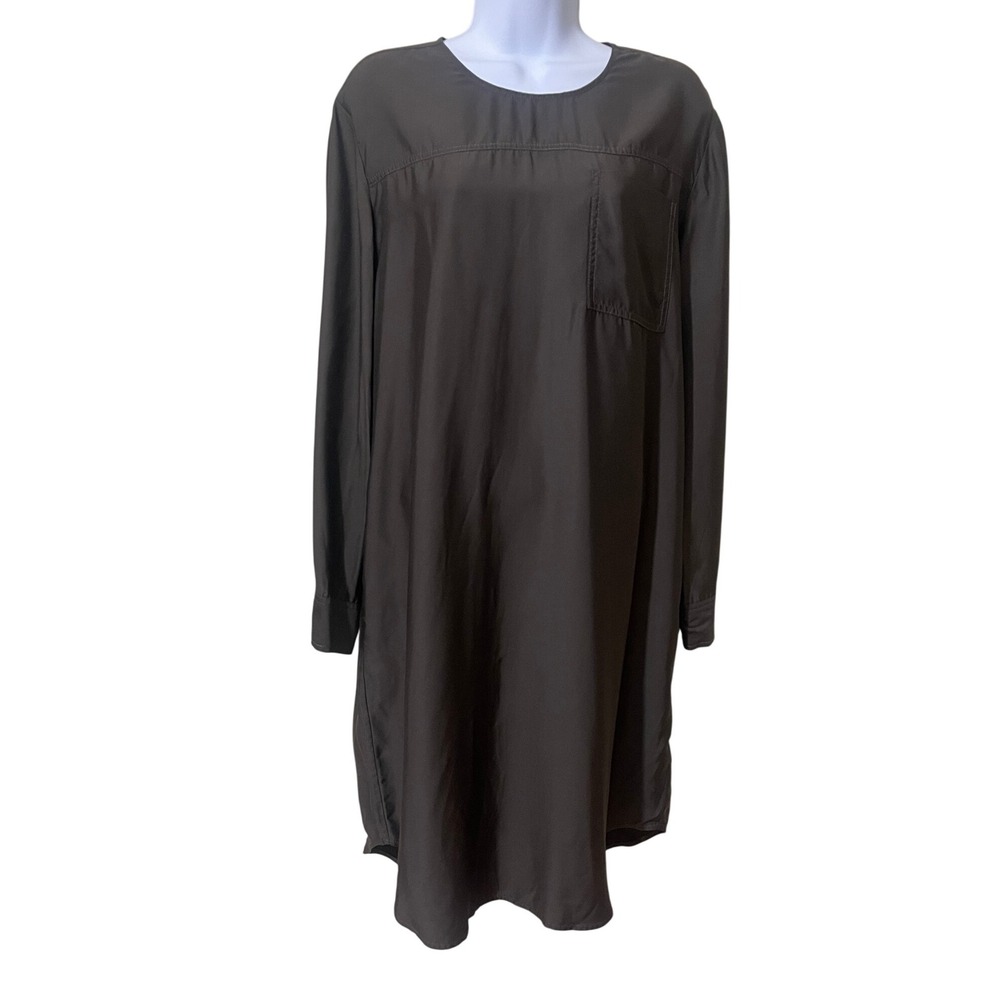 Standard James Perse Women Brown Long Sleeve Tunic‎ Dress Size 4 New